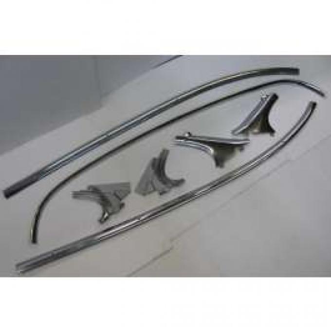 Chevy Headliner Stainless Steel Trim Set, Used, 2-Door Hardtop, 1955-1957