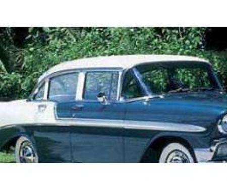 Chevy Rear Quarter Glass, Tinted, 4-Door Sedan, 1955-1957