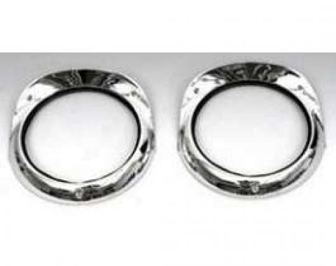 Chevy Headlight Bezels, Chrome, Best, 1956