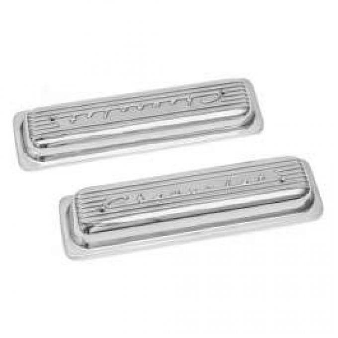 Chevy Valve Covers, Classic-Style, Aluminum, Polished, 1955-1957