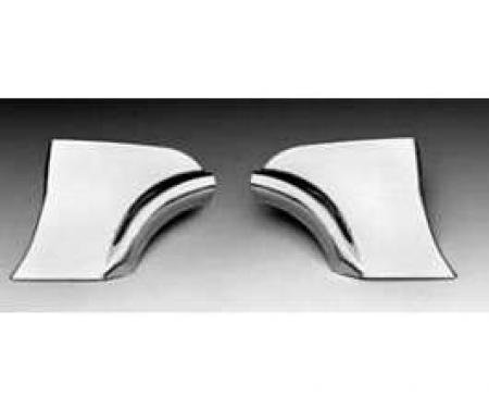 Chevy Fender Skirt Scuff Guards, Stainless Steel, 1956