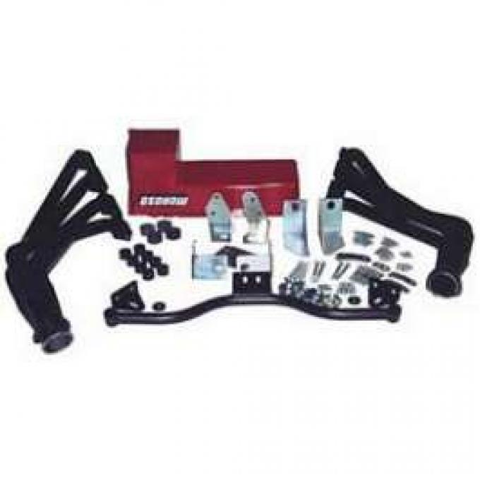 Chevy Big Block Mark IV Installation Kit, Deluxe, TH350, 700R4 Automatic Transmission, With Black Painted Headers, 1955-1957