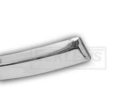 Chevy Interior Side Panel Trim, Stainless Steel, Left Lower Rear, Convertible, 1957