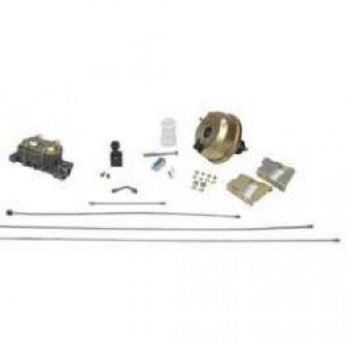 Chevy Power Booster, Dual Master Cylinder Conversion Kit, With Adjusting Proportioning Valve, 1955-1957