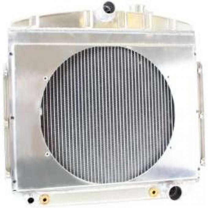 Chevy Radiator, Griffin Tri 5 Universal Fit, Bel Air, Aluminum, With Shroud, 1955-1957