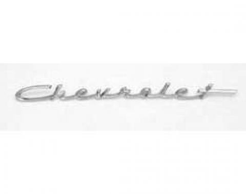 Chevy Dash Script Emblem, With Chevrolet Word, 150 & 210, 1957