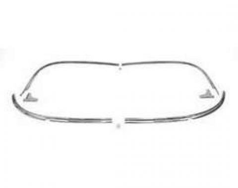 Chevy Windshield Set, Restored, Stainless Steel, Sedan Or Wagon, 1955-1956