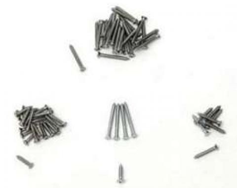 Chevy Interior Garnish Molding Trim Screw Set, 4-Door Sedan, 1955