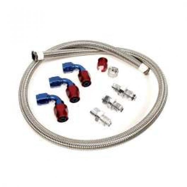 Chevy Power Steering Hose Kit, Stainless Steel Braided, Use With 605
