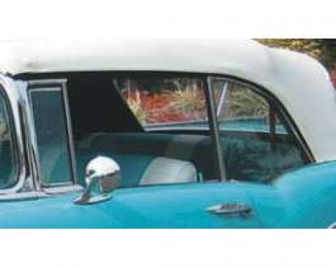 Chevy Vent Window, Installed In Frame, Clear, Convertible, Left, 1955-1957