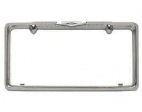 Chevy License Plate Frame, Chrome, 1957