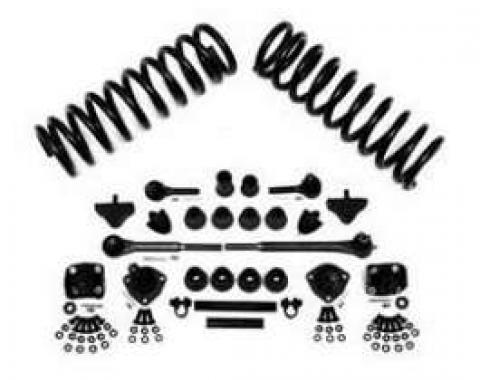 Chevy Front End Rebuild Kit, With Coil Springs & Factory Power Steering, 1955-1957