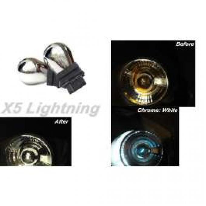 Light Bulbs, 3157, Chrome X5 Lightning White Silver Stealth
