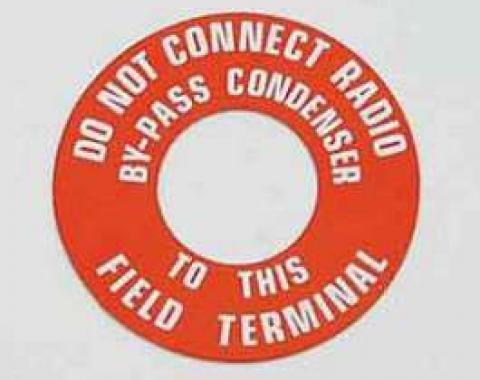 Chevy Generator Warning Tag, 1955-1957