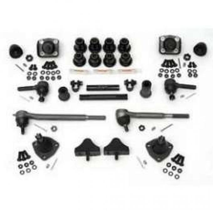 Chevy Front End Rebuild Kit, With Original Power Steering &Urethane Bushings, Without Coil Springs, 1955-1957