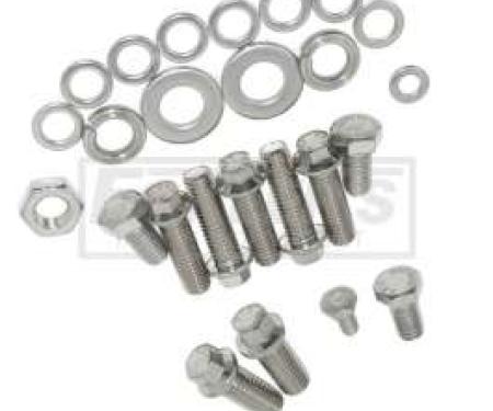 Early Chevy Powerglide Transmission Mounting Bolt Set, Socket And Six Point, 1949-1954