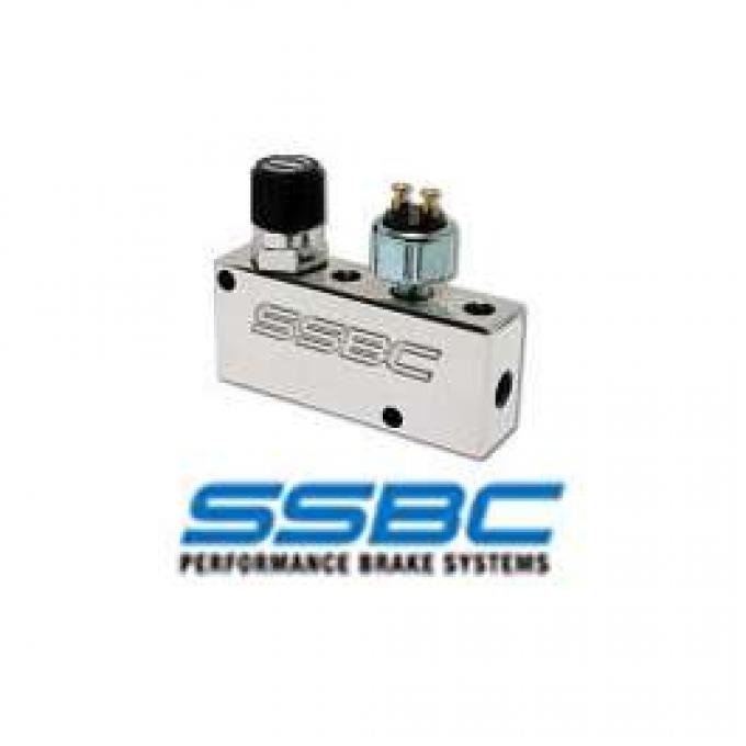 Proportioning Valve, SSBC, Adjustable, Brake Light Switch, Polished