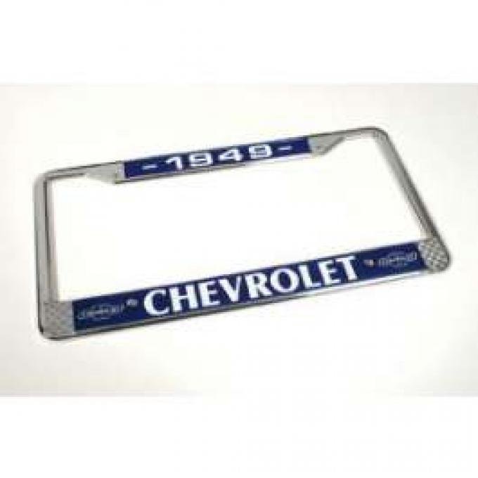 Chevy License Plate Frame, With Chevy Logo, 1949