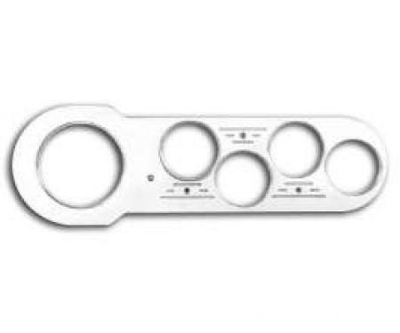 Chevy Aluminum Dash Gauge Insert, 3-1/8 Speedo, 2-1/16 Gauges, VDO, 1953-1954