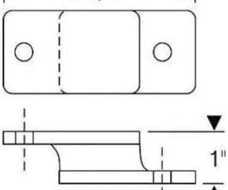 Chevy Tailpipe Hanger Insulator, Center, Rubber, 1951-1954