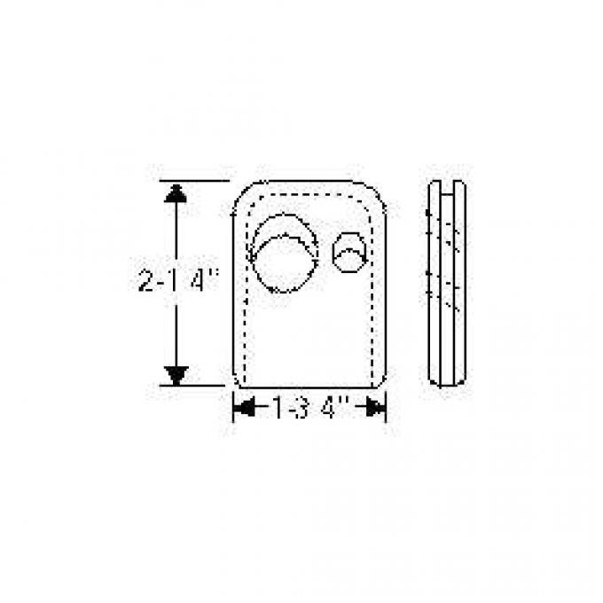 Chevy Grommet, Firewall, Square, Convertible Top Lines, Wiring, Speedometer Cable, 1949-1954