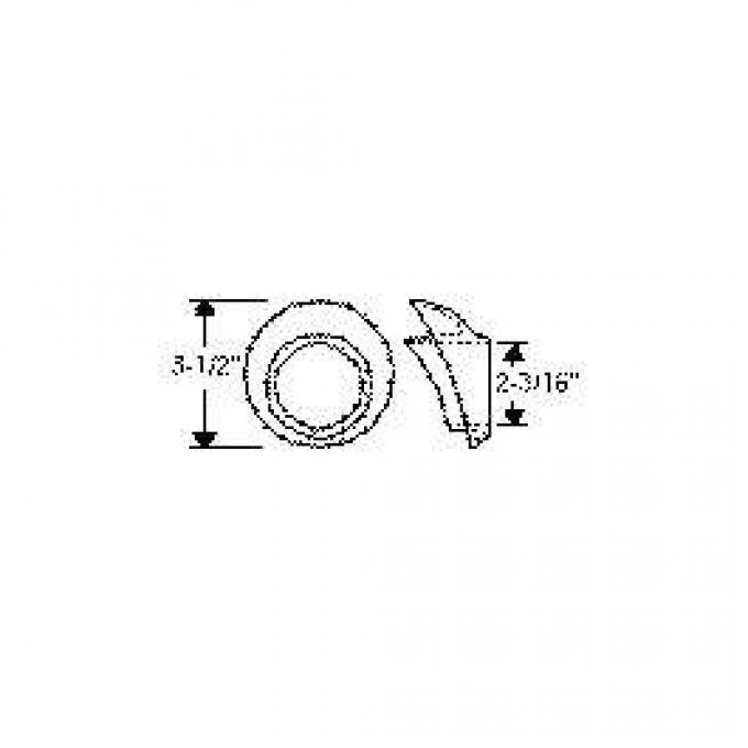 Chevy Grommet, Gas Filler Neck, Station Wagon And Sedan Delivery, 1949-1954