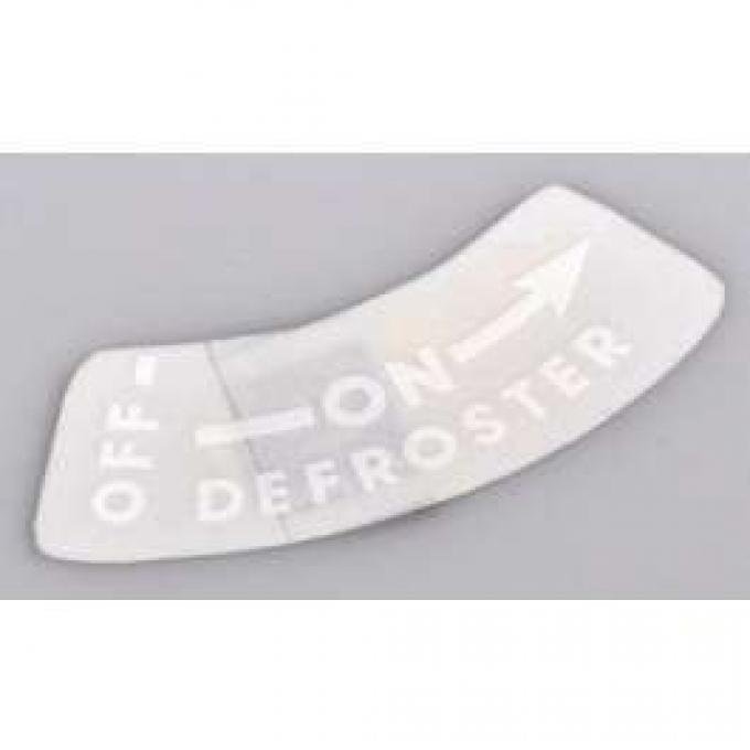 Chevy Defroster Decal, 1951-1952