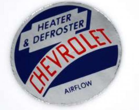 Chevy Heater Flow Tag, 1953