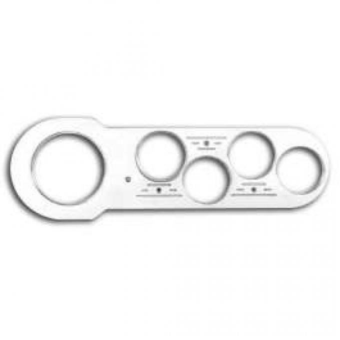 Chevy Aluminum Dash Gauge Insert, 3-3/8 Speedo, 2-1/16 Gauges, Autometer Pro Comp, 1953-1954