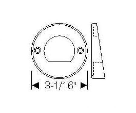 Chevy Mounting Gaskets, Back-Up Light Housing To Quarter Panel, 1949-1952