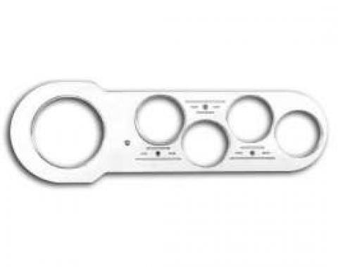 Chevy Aluminum Dash Gauge Insert, 3-3/8 Speedo, 2-1/16 Gauges, VDO, 1953-1954