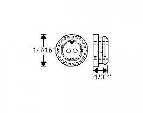 Chevy Grommet, Firewall Throttle Rod, 1949-1954