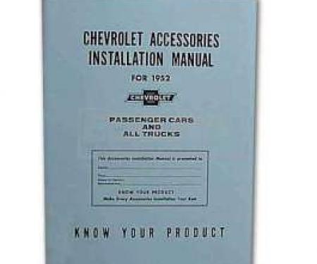Early Chevy Accessories Installation Manual, 1952