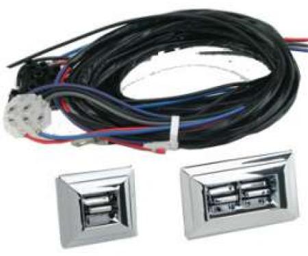 Chevy Power Window Switches With Wiring, 2 Or 4-Door, 2-Windows, 1949-1954