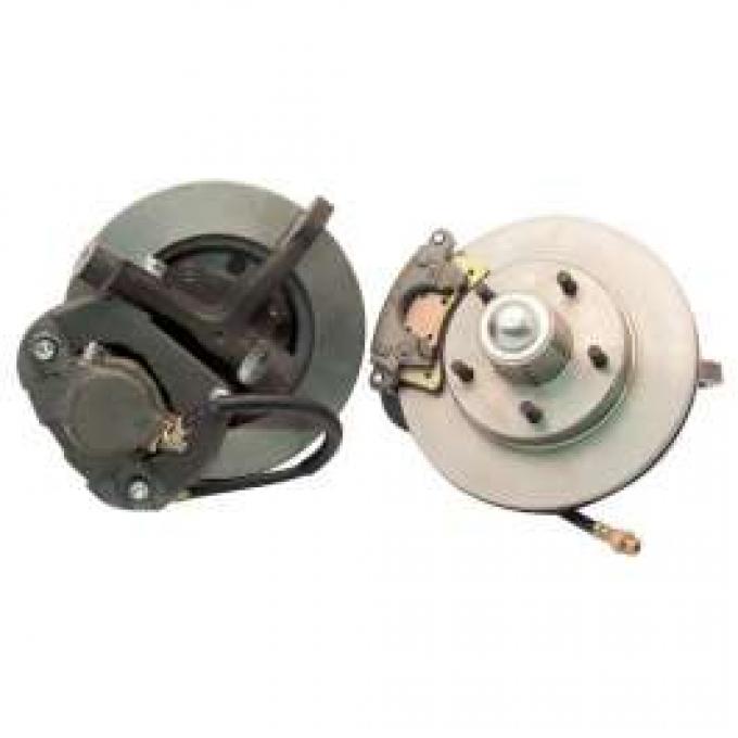 Chevy Power Front Disc Brake Kit, At Wheel, With Chevy Bolt Pattern & 2 Dropped Spindles, For Mustang II, 1949-1954