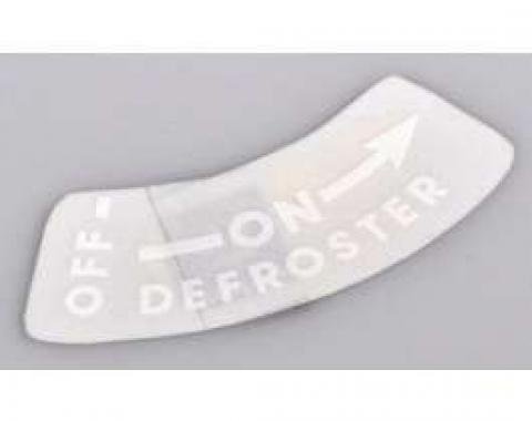 Chevy Defroster Decal, 1951-1952