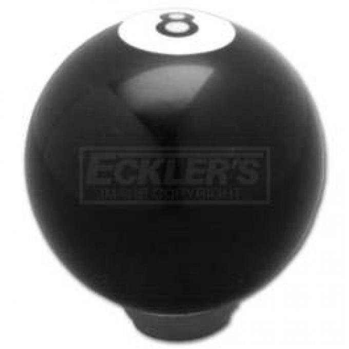 Early Chevy Gear Shift Knob, Black 8 Ball, 1949-1954