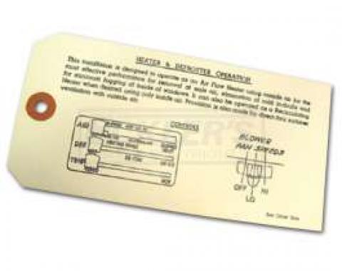 Heater Defroster Hang Tag, 1953-1954
