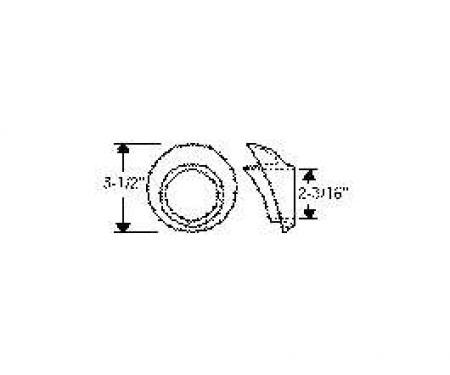 Chevy Grommet, Gas Filler Neck, Station Wagon And Sedan Delivery, 1949-1954