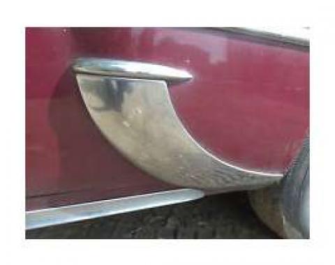 Early Chevy Stainless Rear Gravel Shields, 1953-1954