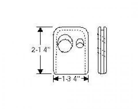 Chevy Grommet, Firewall, Square, Convertible Top Lines, Wiring, Speedometer Cable, 1949-1954