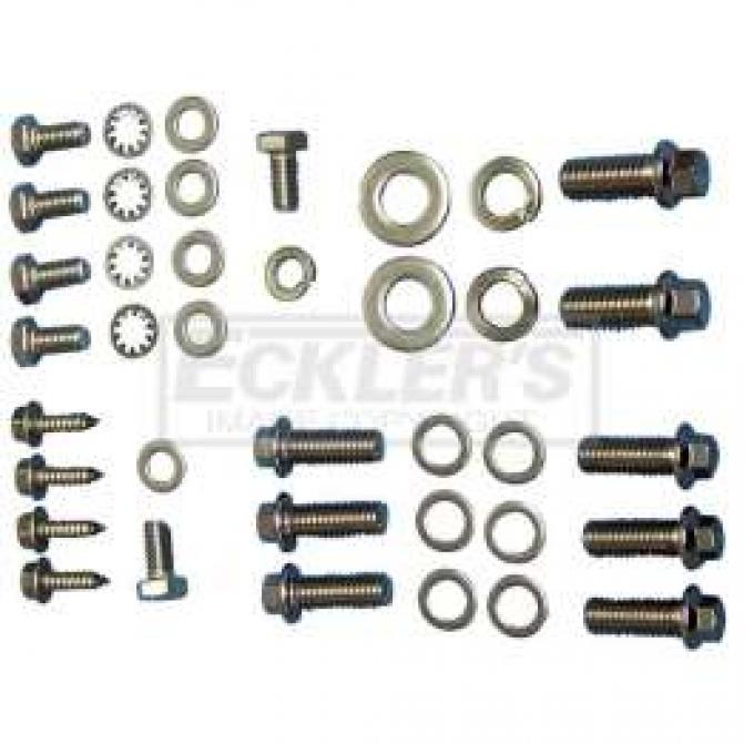 Early Chevy Turbo 350 Transmission Mounting Bolt Set, Socket And Six Point, 1949-1954