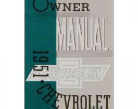 Chevy Owner's Manual, Passenger Car, 1951