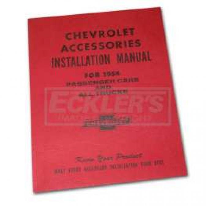 Early Chevy Accessories Installation Manual, 1954