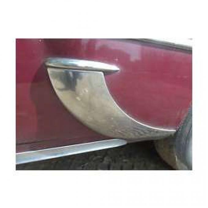 Early Chevy Stainless Rear Gravel Shields, 1953-1954
