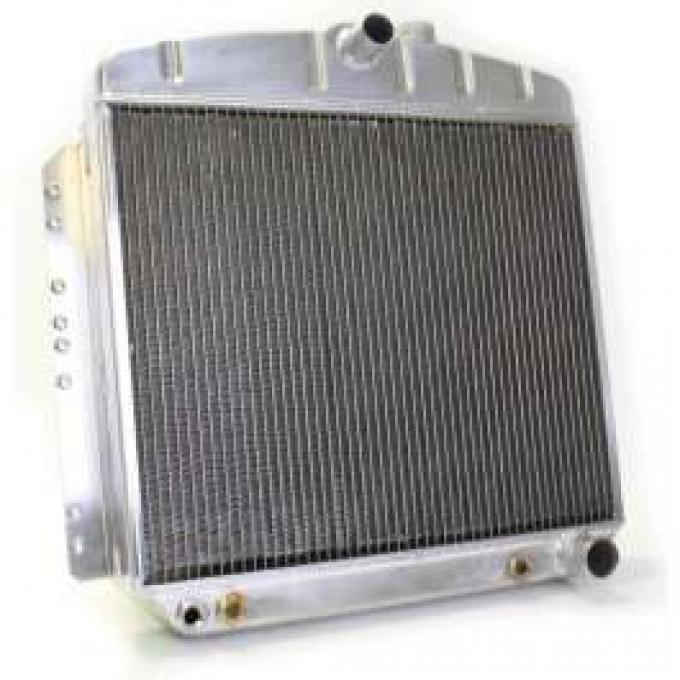 Chevy Aluminum Radiator, Automatic Transmission, Top Center Outlet, Griffin, 1949-1954