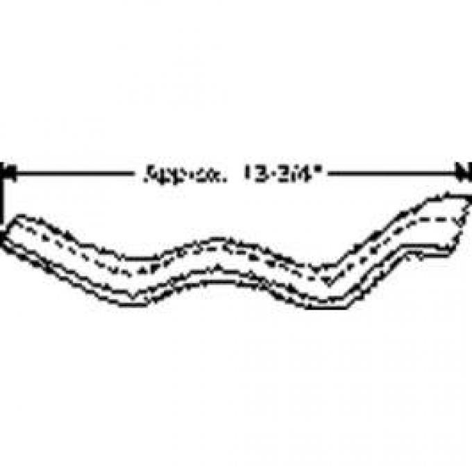 Chevy Weatherstripping, Door Hinge Pillar Beltline, Except 2-Door Coupe & Convertible Styleline, 1949-1952