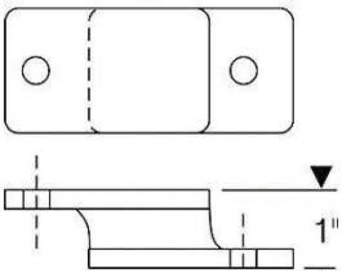 Chevy Tailpipe Hanger Insulator, Center, Rubber, 1951-1954