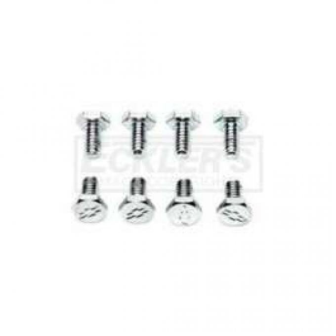 Early Chevy Bowtie Valve Cover Bolts, Small Block, Chrome, For Cars With Steel Valve Covers, 1949-1954