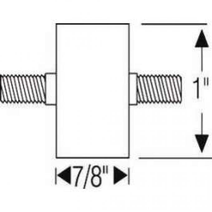 Chevy Rubber Cushion/Pad, Convertible Top Pump Mounting, 1949-1950